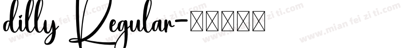 dilly Regular字体转换